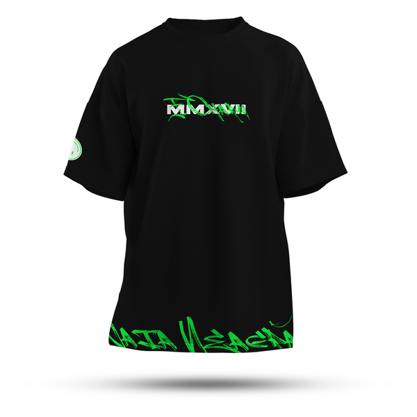 Tricou Oversize Negru - NEON MMXVII – Oaia Neagra Shop