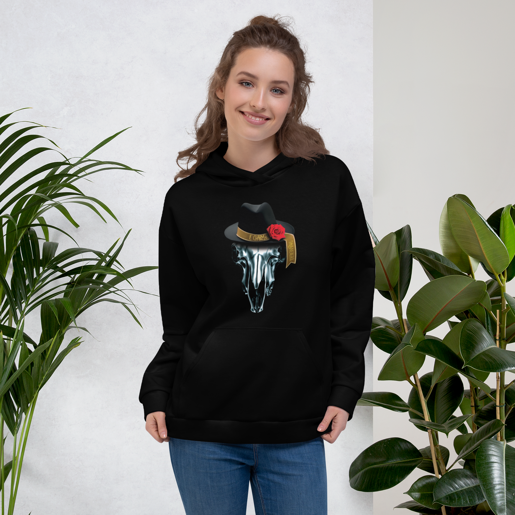 Hanorac Negru - Metalic Skull