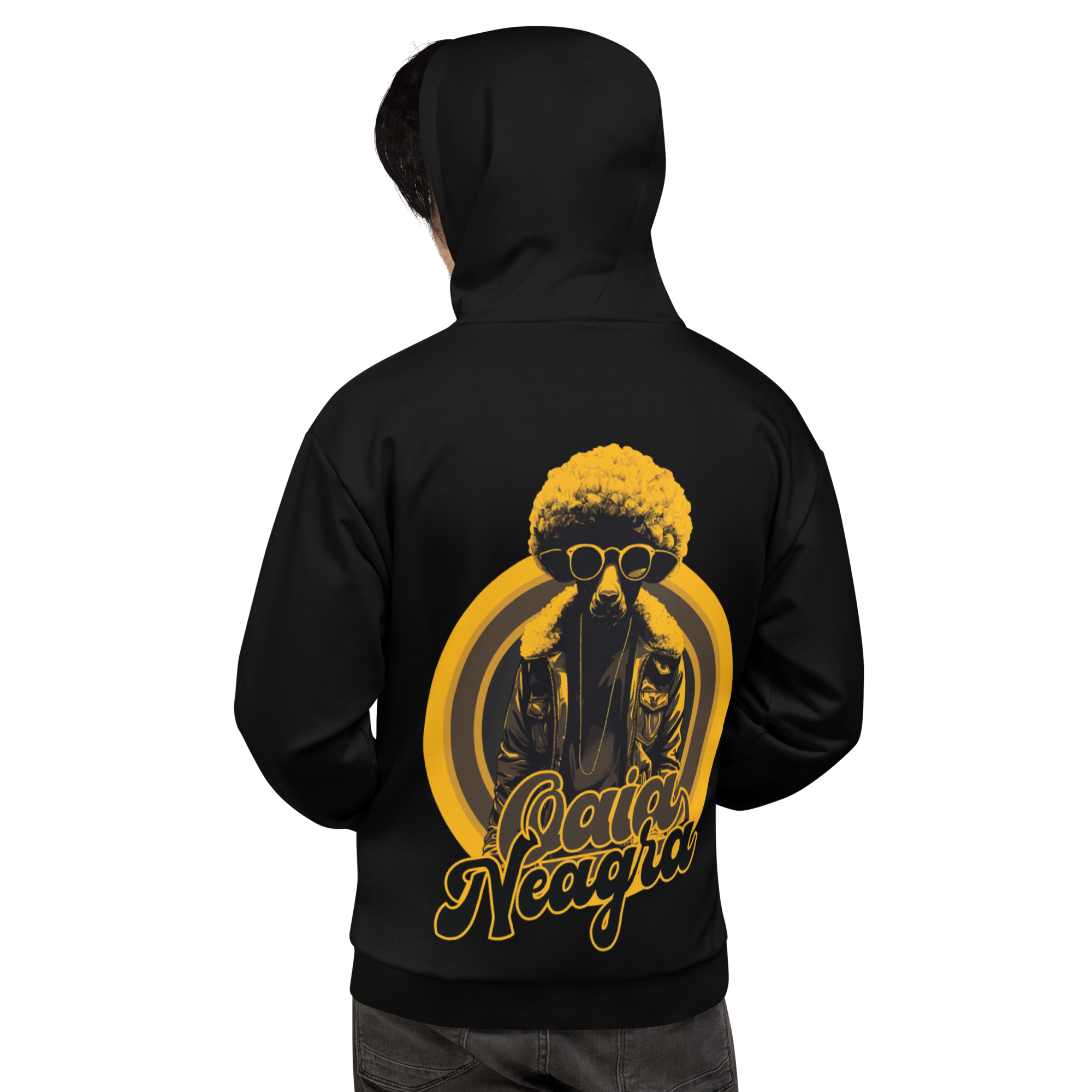 Hanorac Negru - Retro Sheep