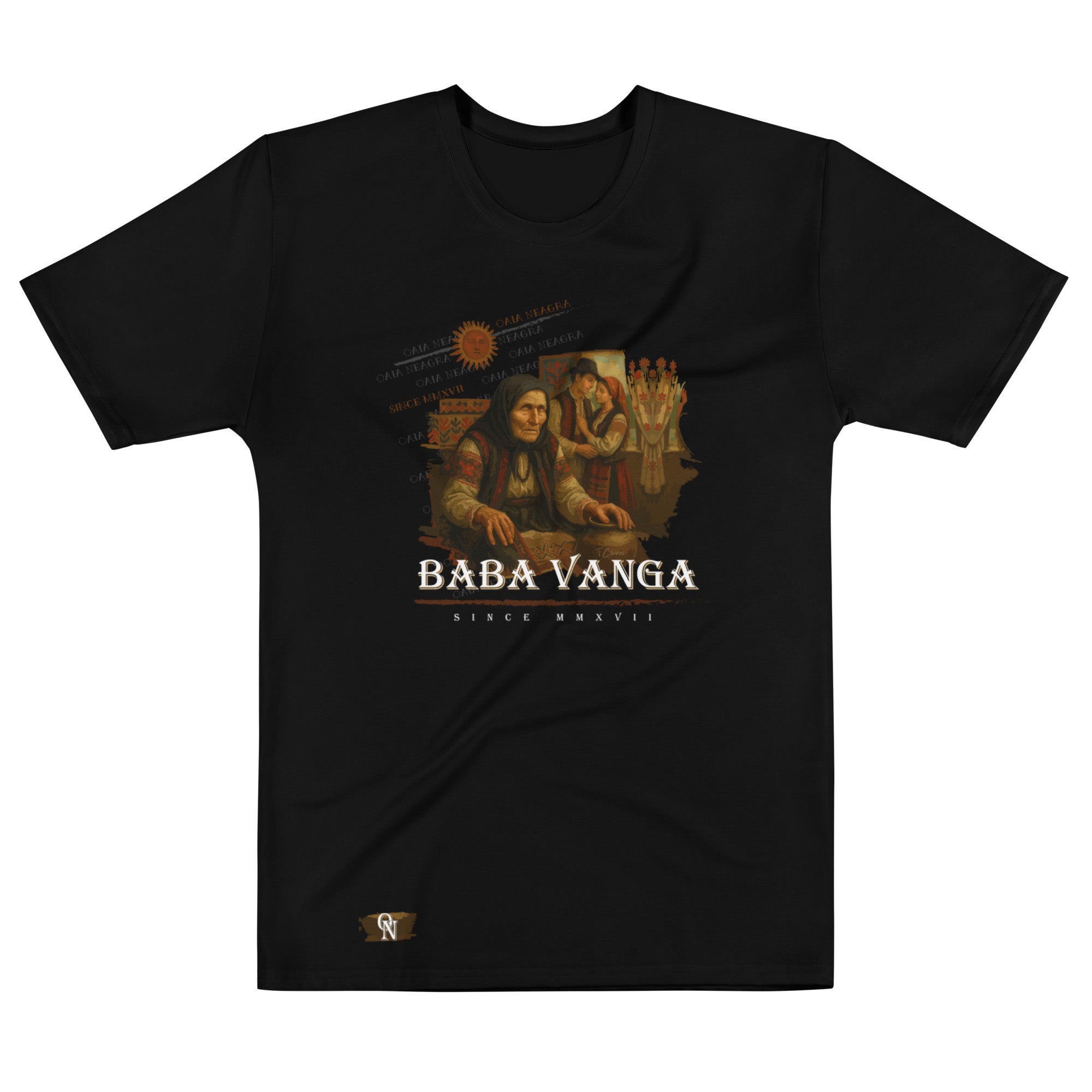 Tricou Oversize Negru - Baba Vanga