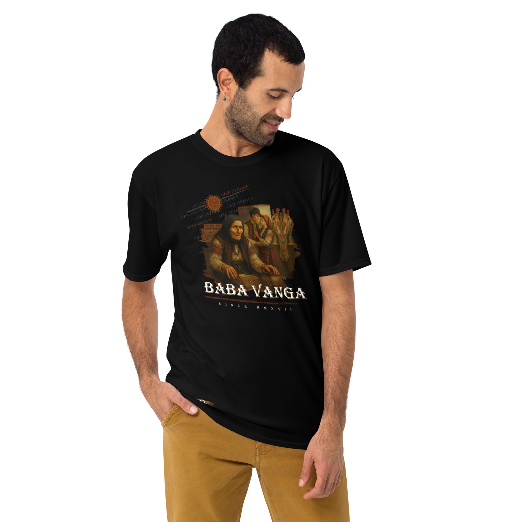 Tricou Oversize Negru - Baba Vanga
