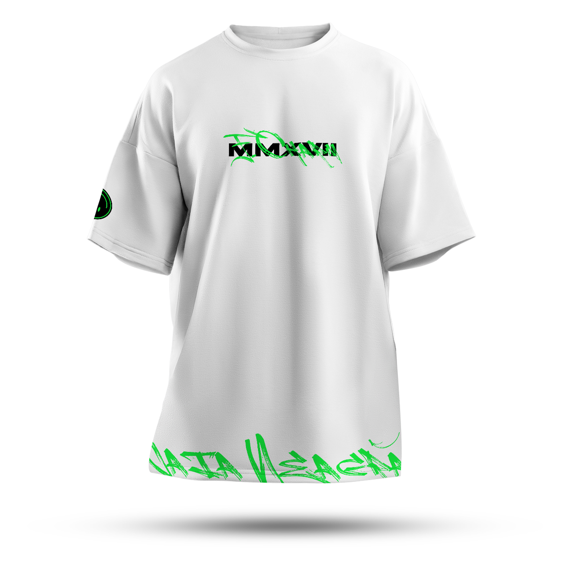 Tricou Oversize Alb - NEON MMXVII