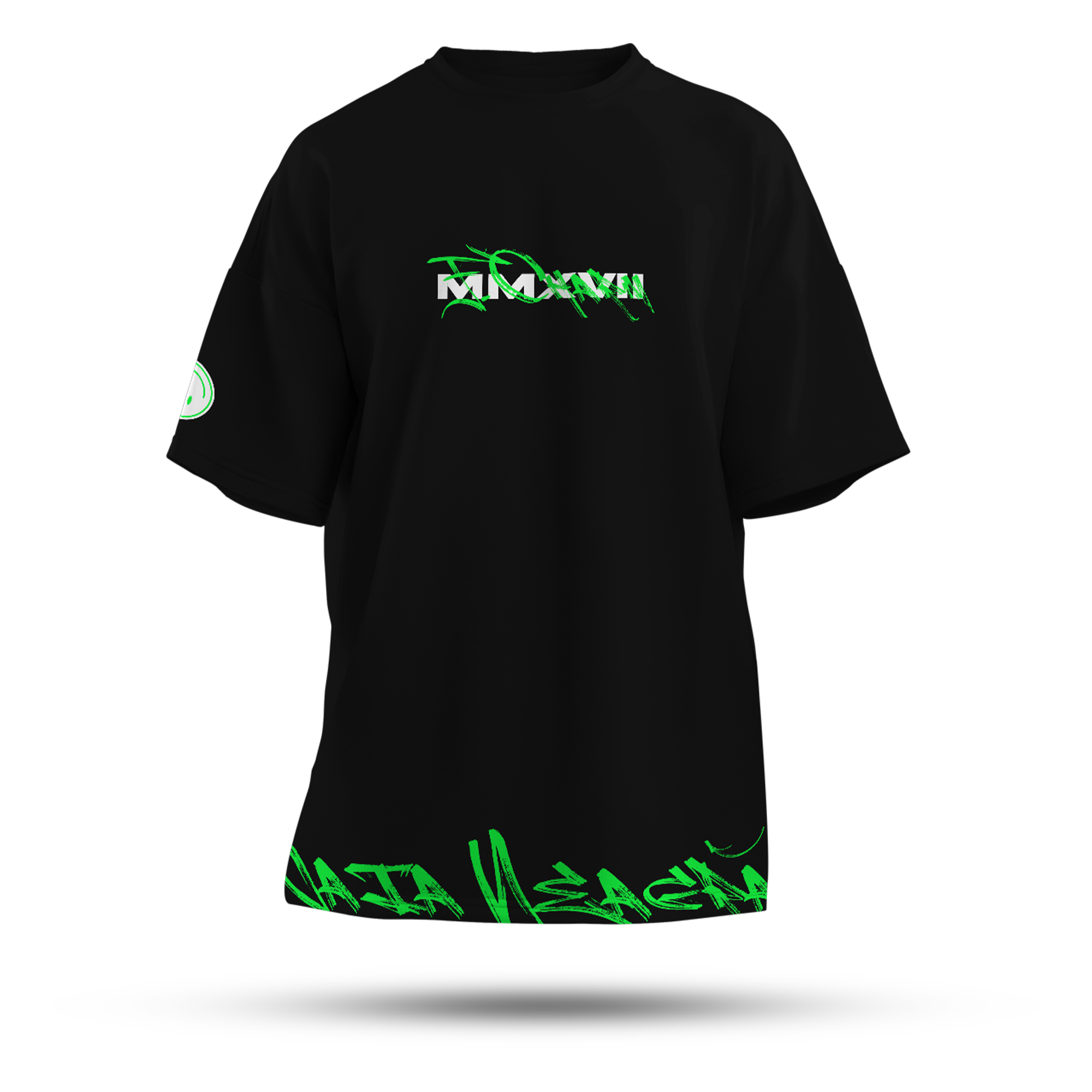 Tricou Oversize Negru - NEON MMXVII