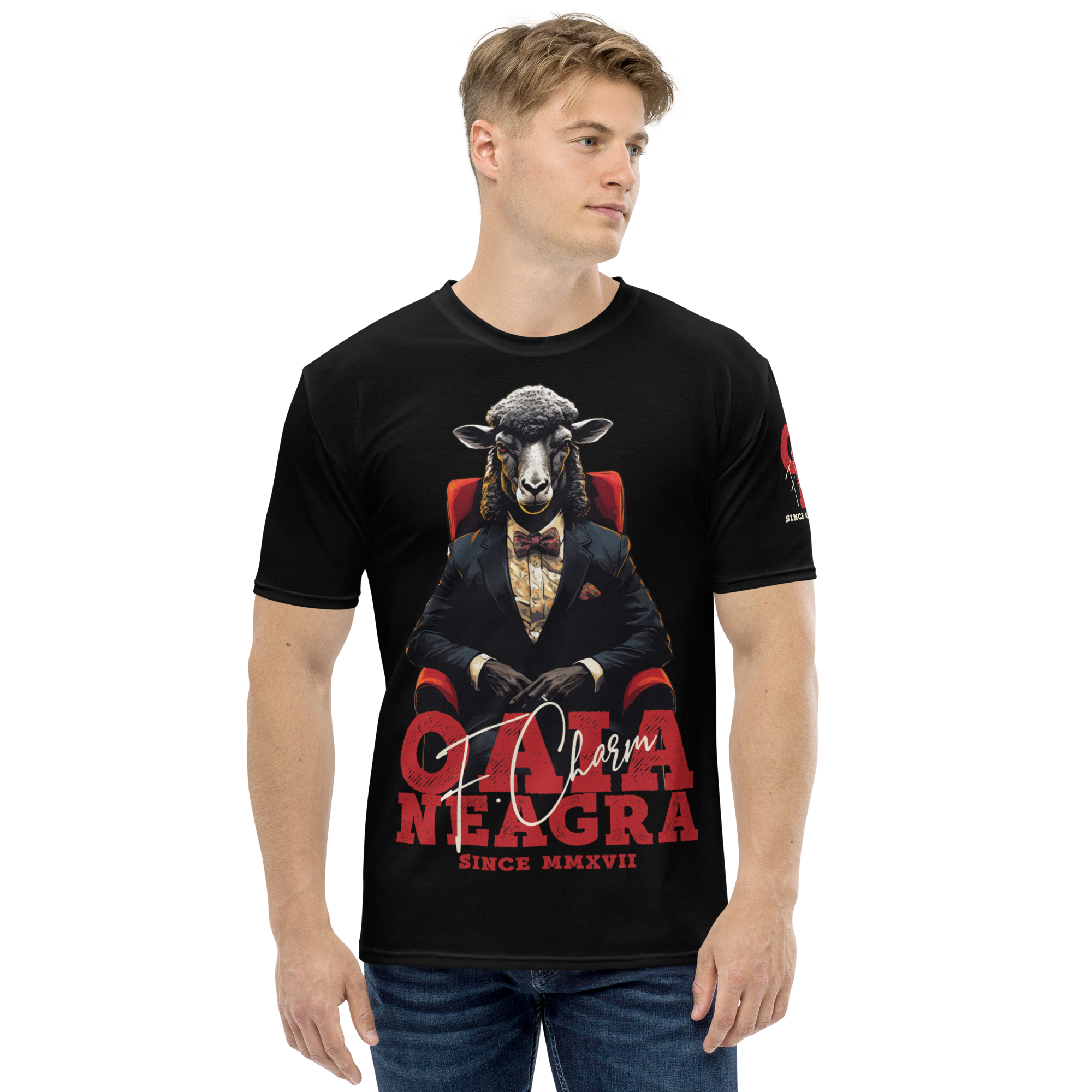 Tricou Negru - Elegant Sheep