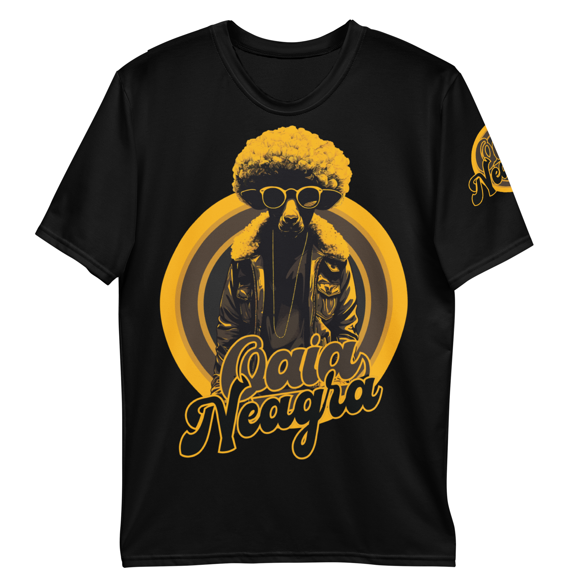 Tricou Negru - Retro Sheep