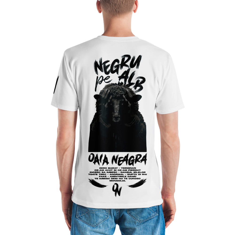 Tricou - Negru pe Alb 7th Album