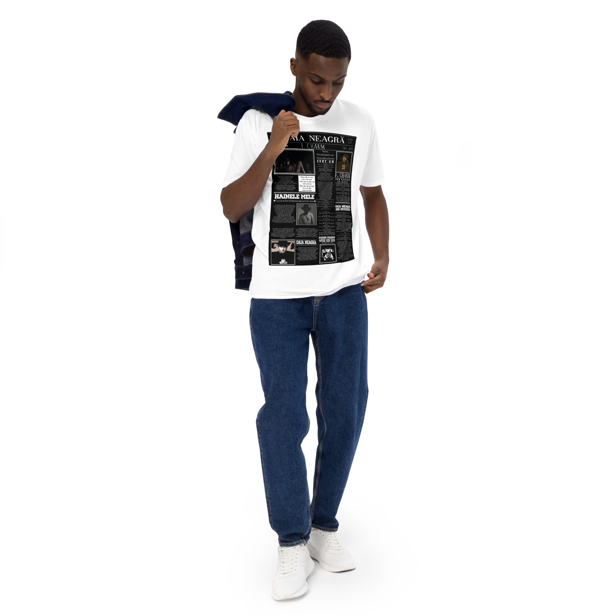 Tricou Alb - Newspaper