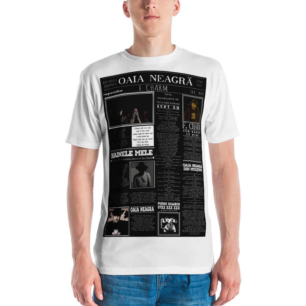 Tricou Alb - Newspaper