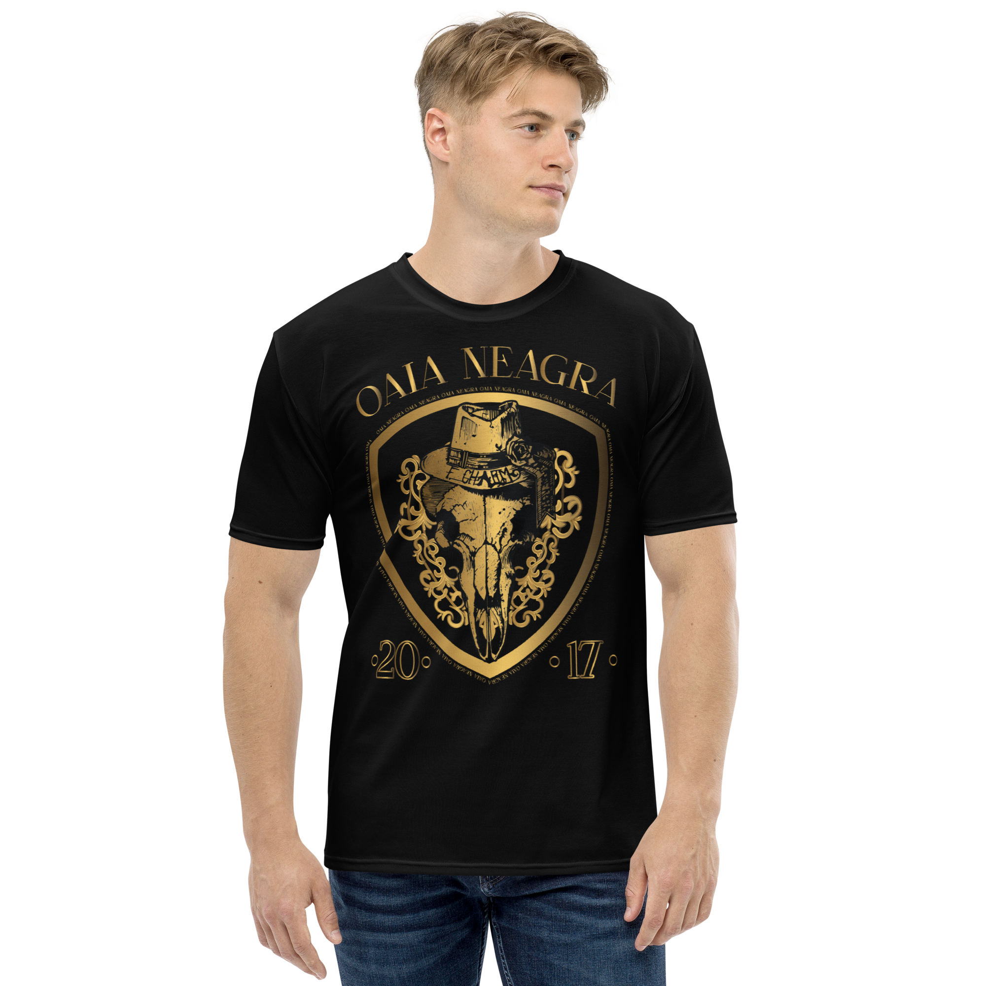 Tricou Negru - Gold