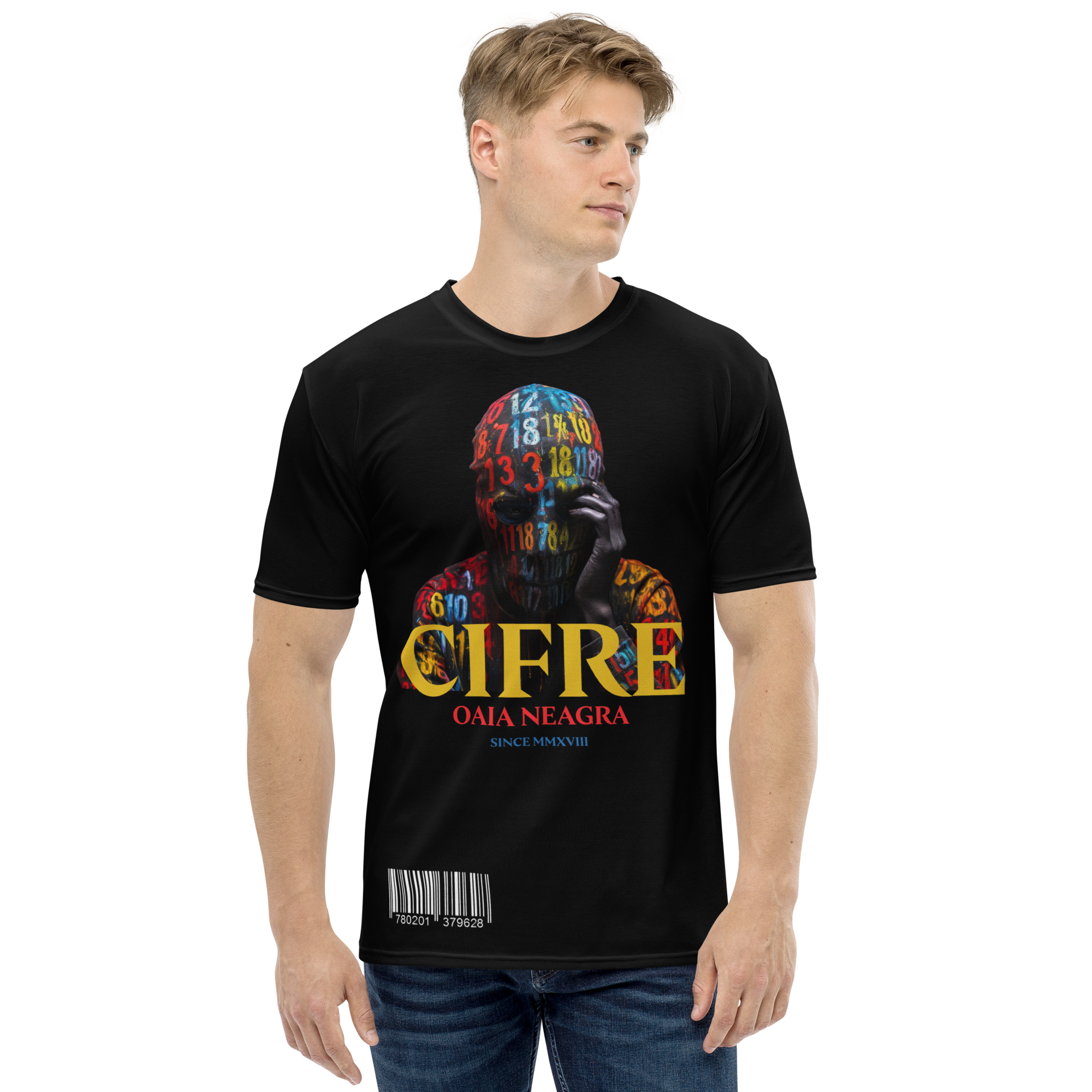Tricou Negru - Cifre