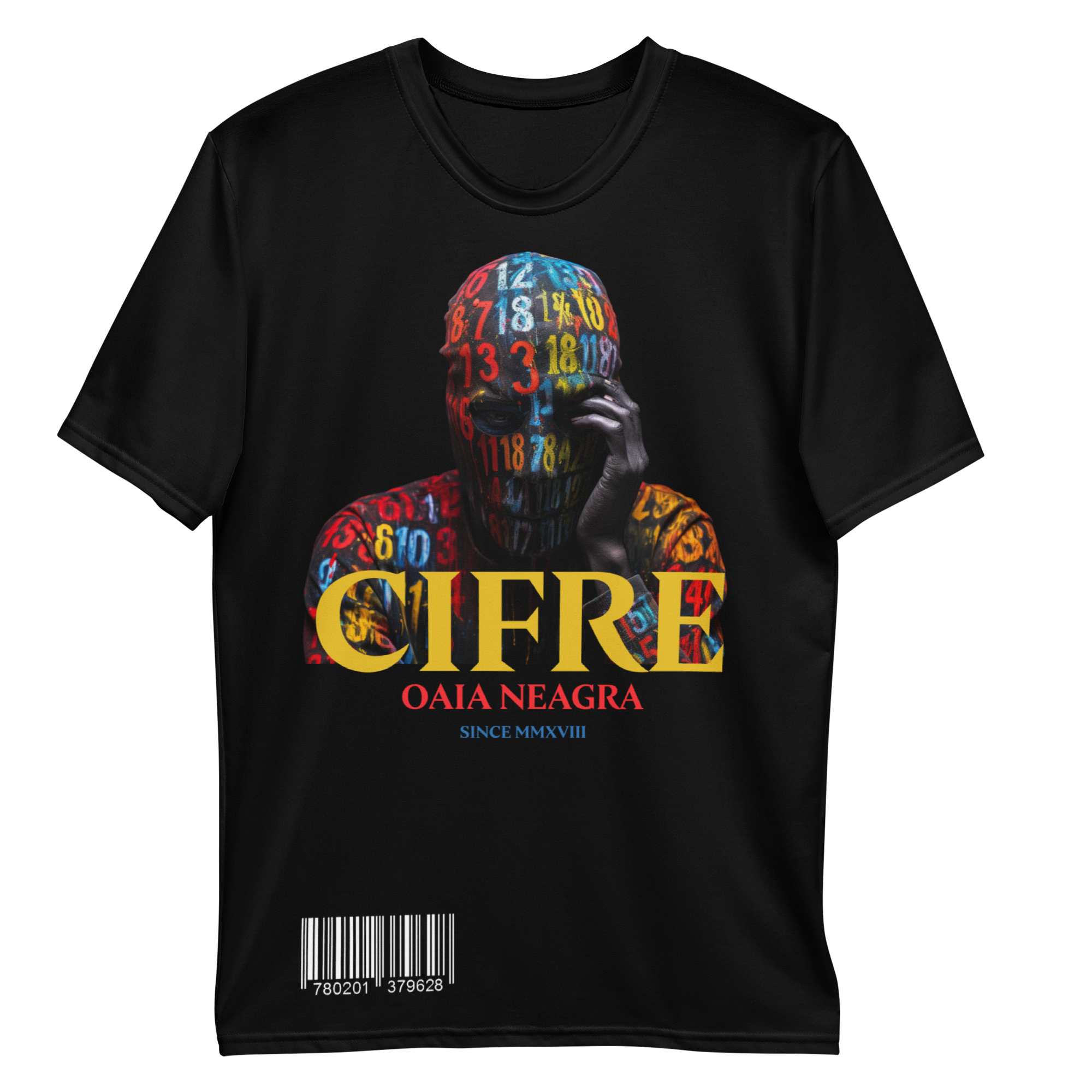 Tricou Negru - Cifre