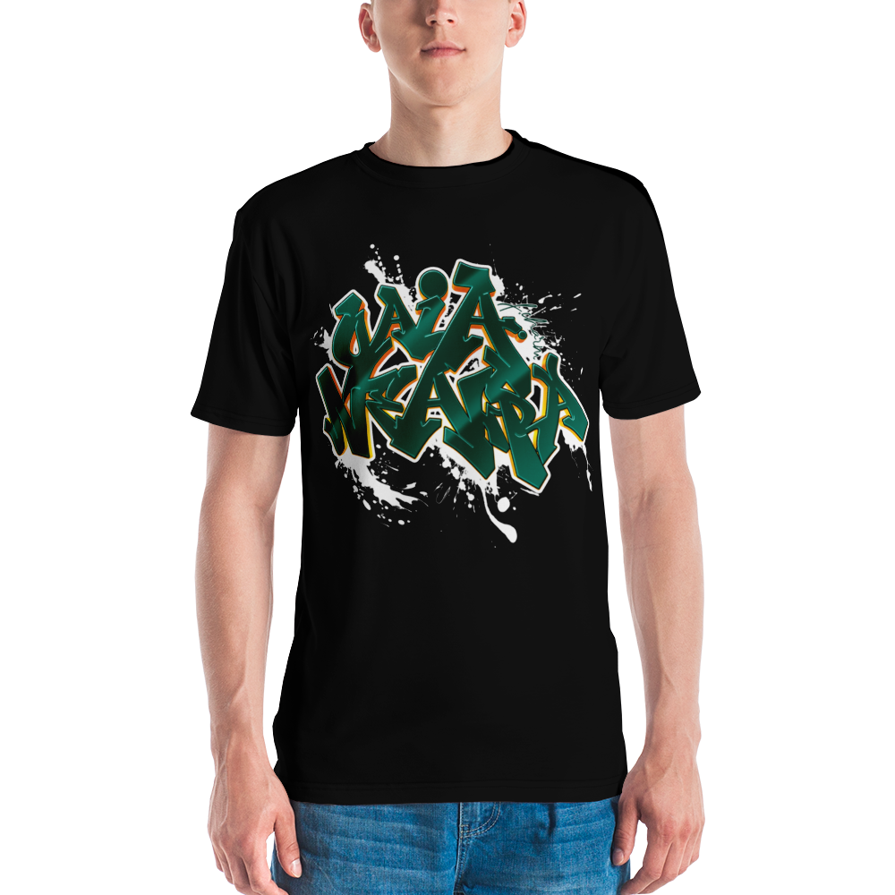 Tricou Negru - Graffiti Green