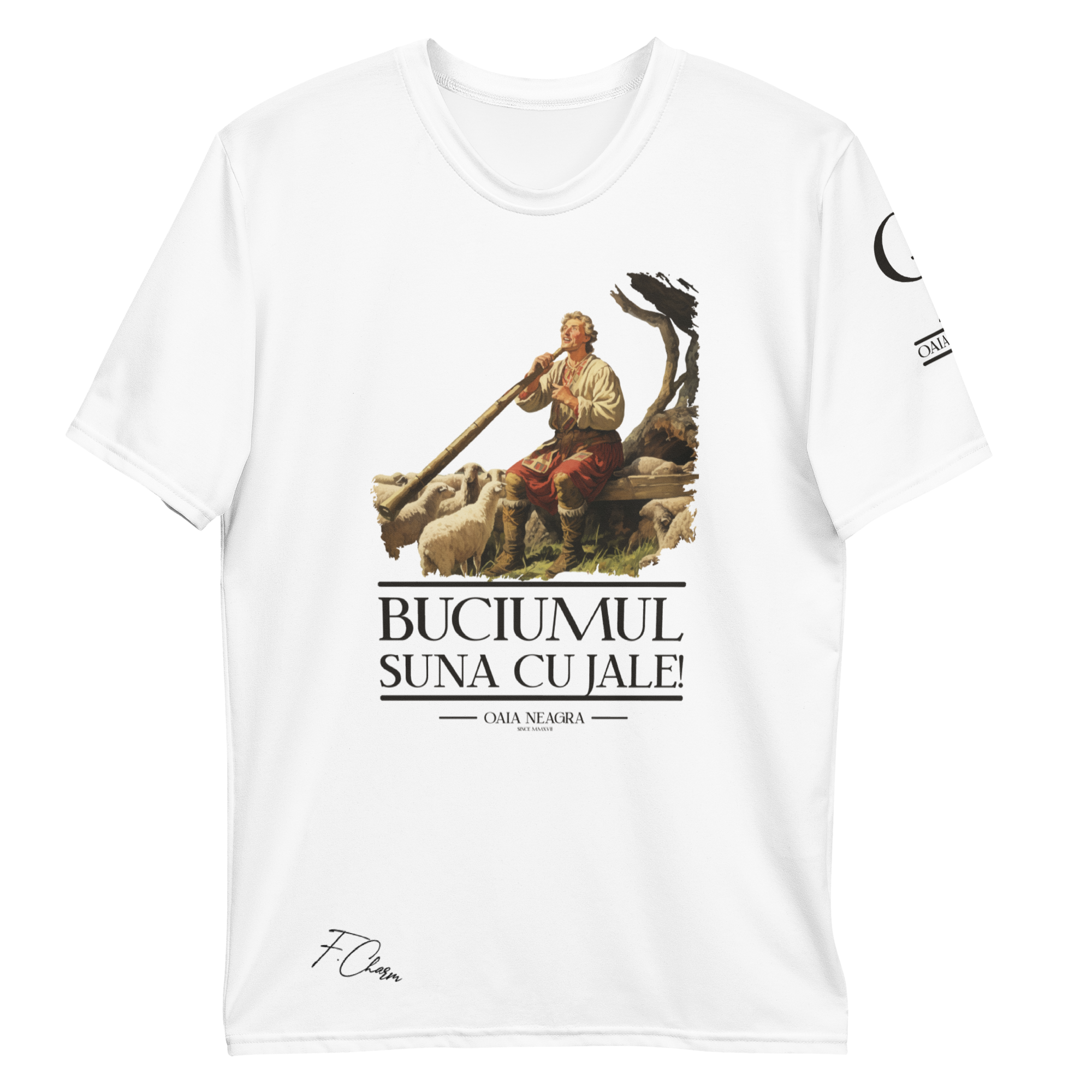 Tricou Alb - Buciumul suna cu jale