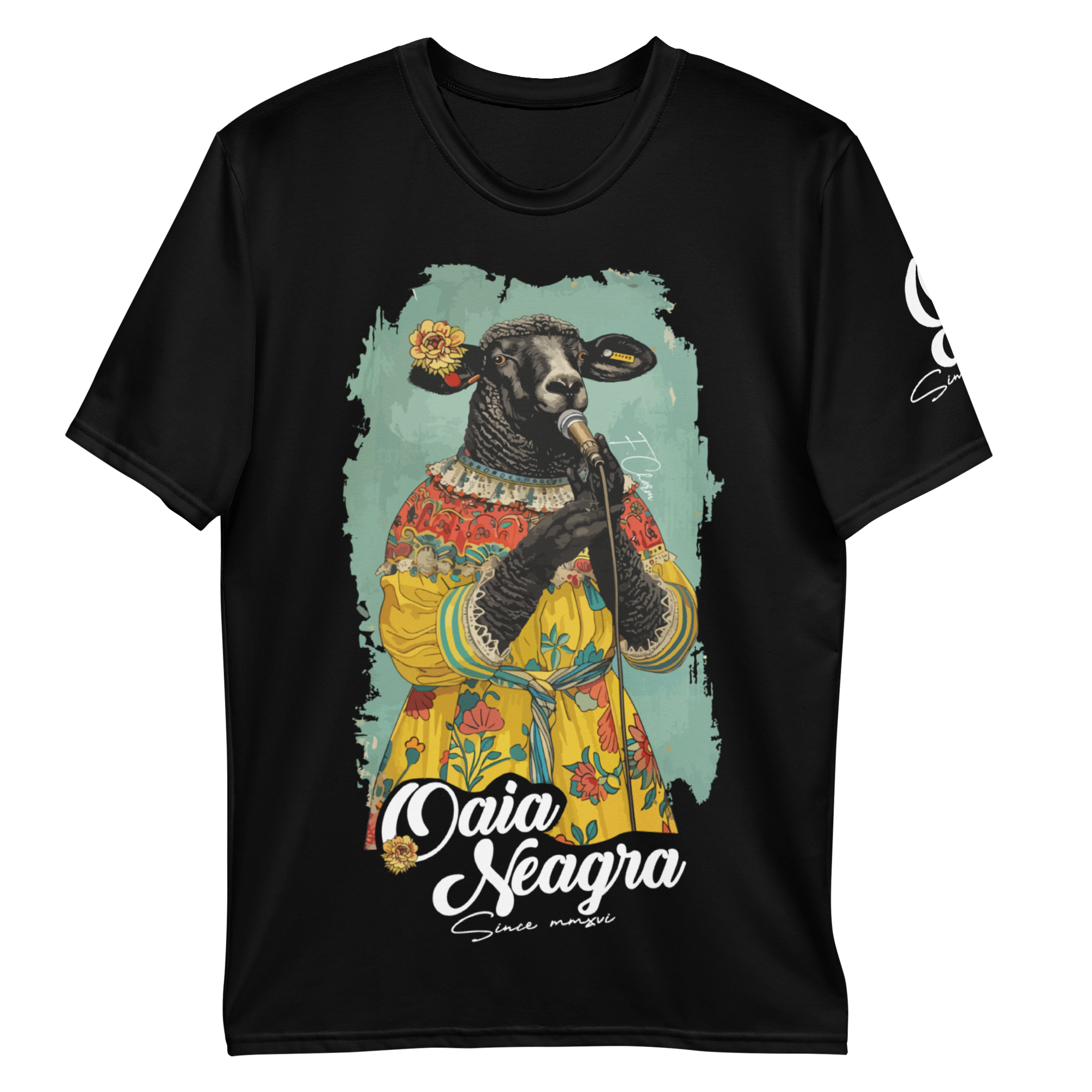 Tricou Negru - Sheep on the mic