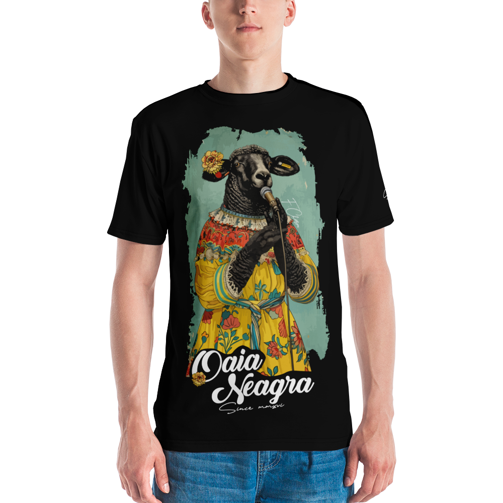 Tricou Negru - Sheep on the mic