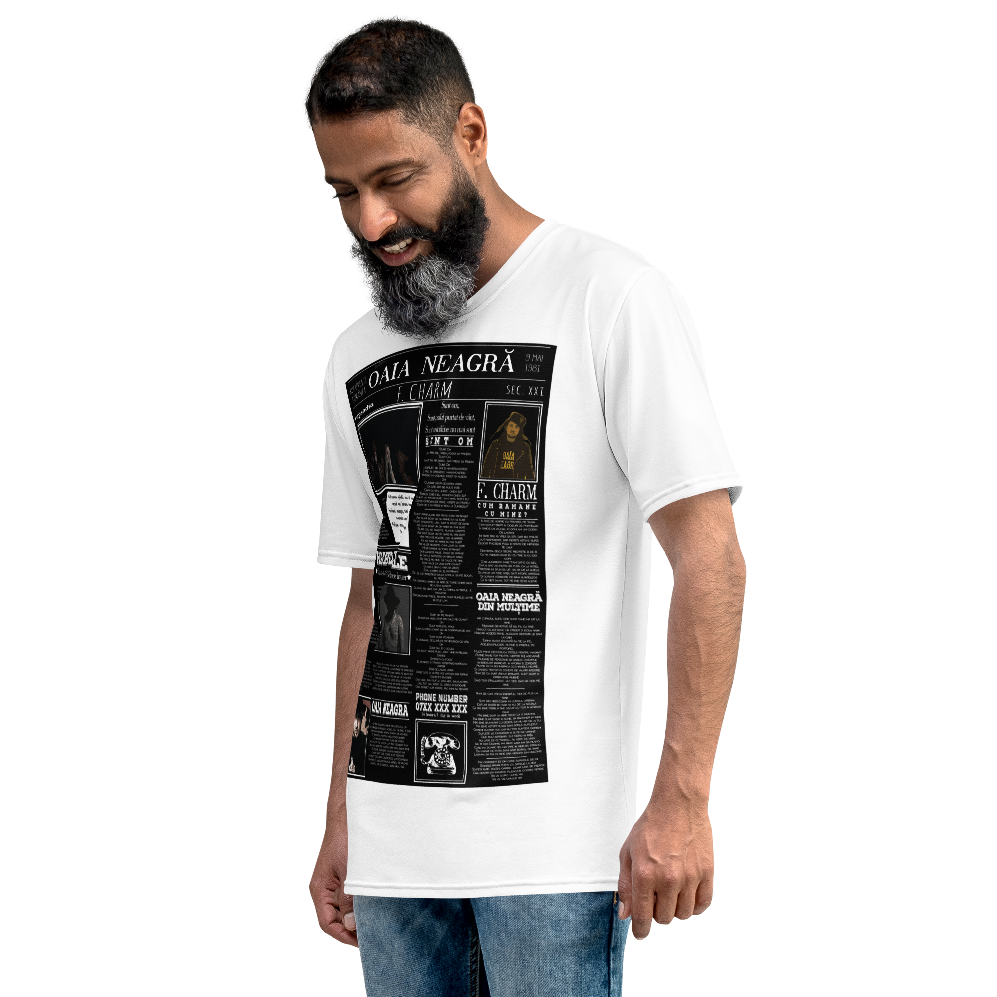 Tricou Alb - Newspaper