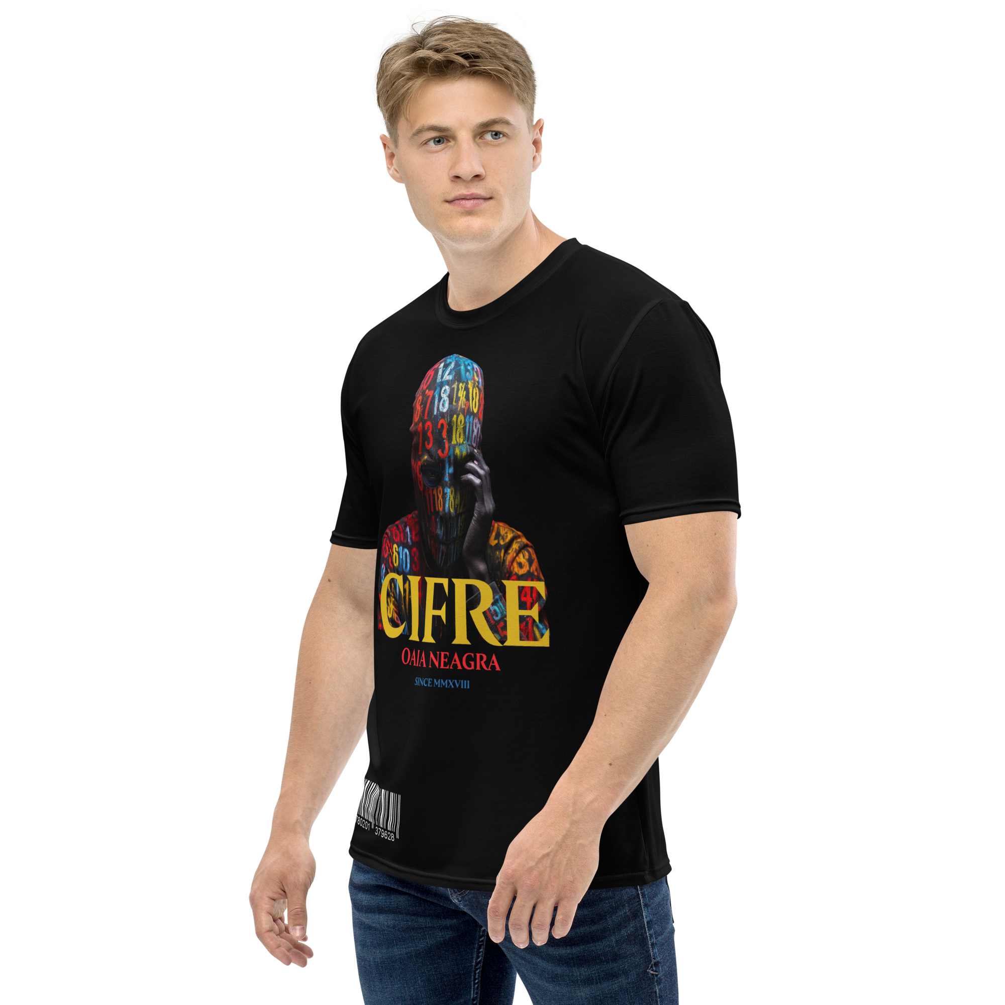Tricou Negru - Cifre