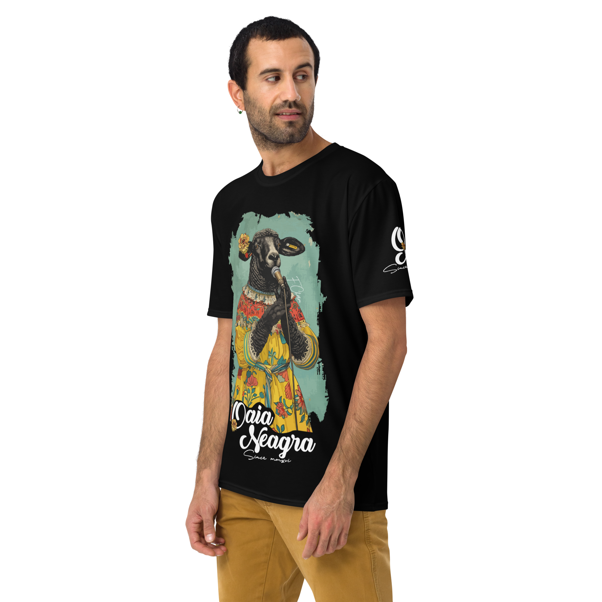 Tricou Negru - Sheep on the mic