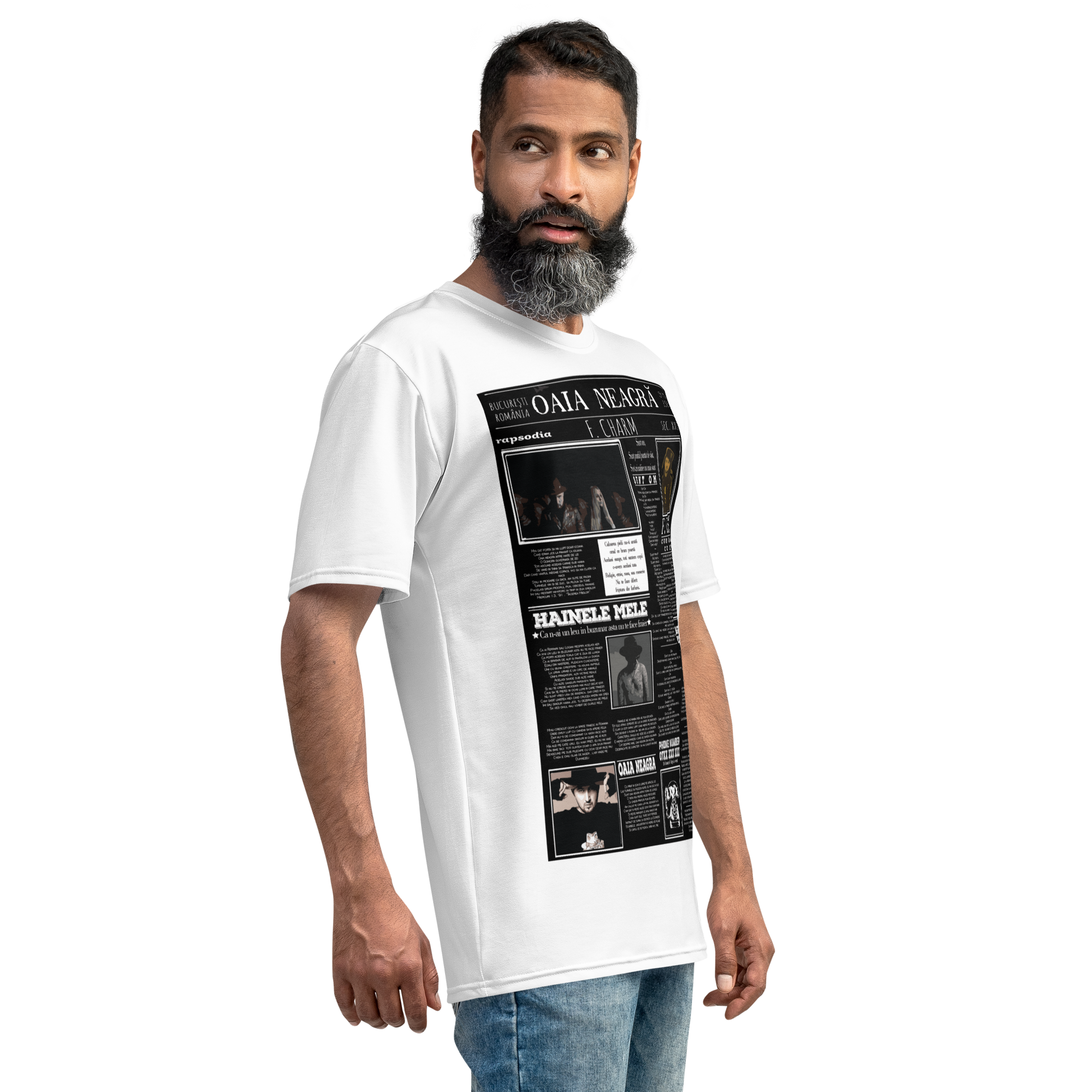 Tricou Alb - Newspaper