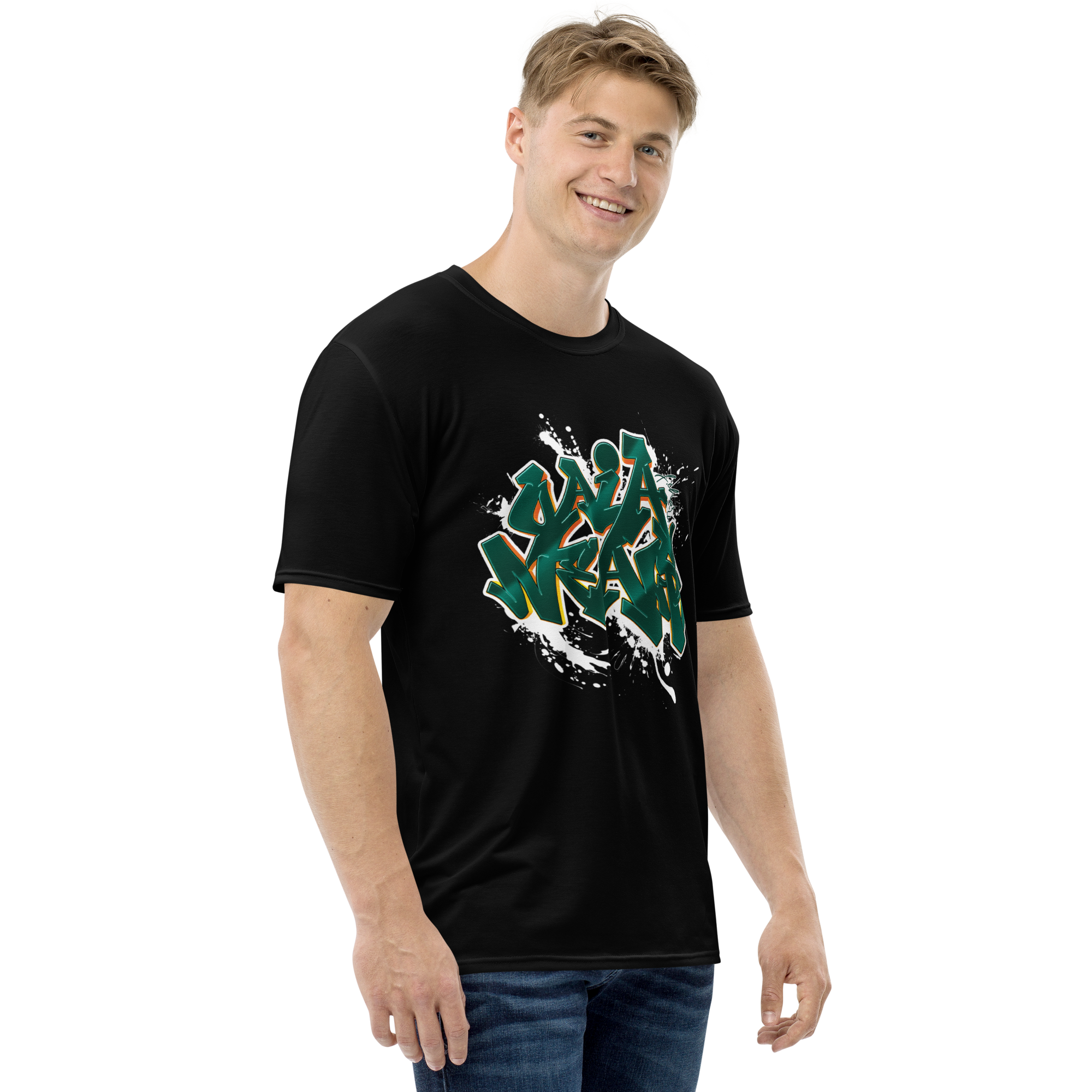 Tricou Negru - Graffiti Green