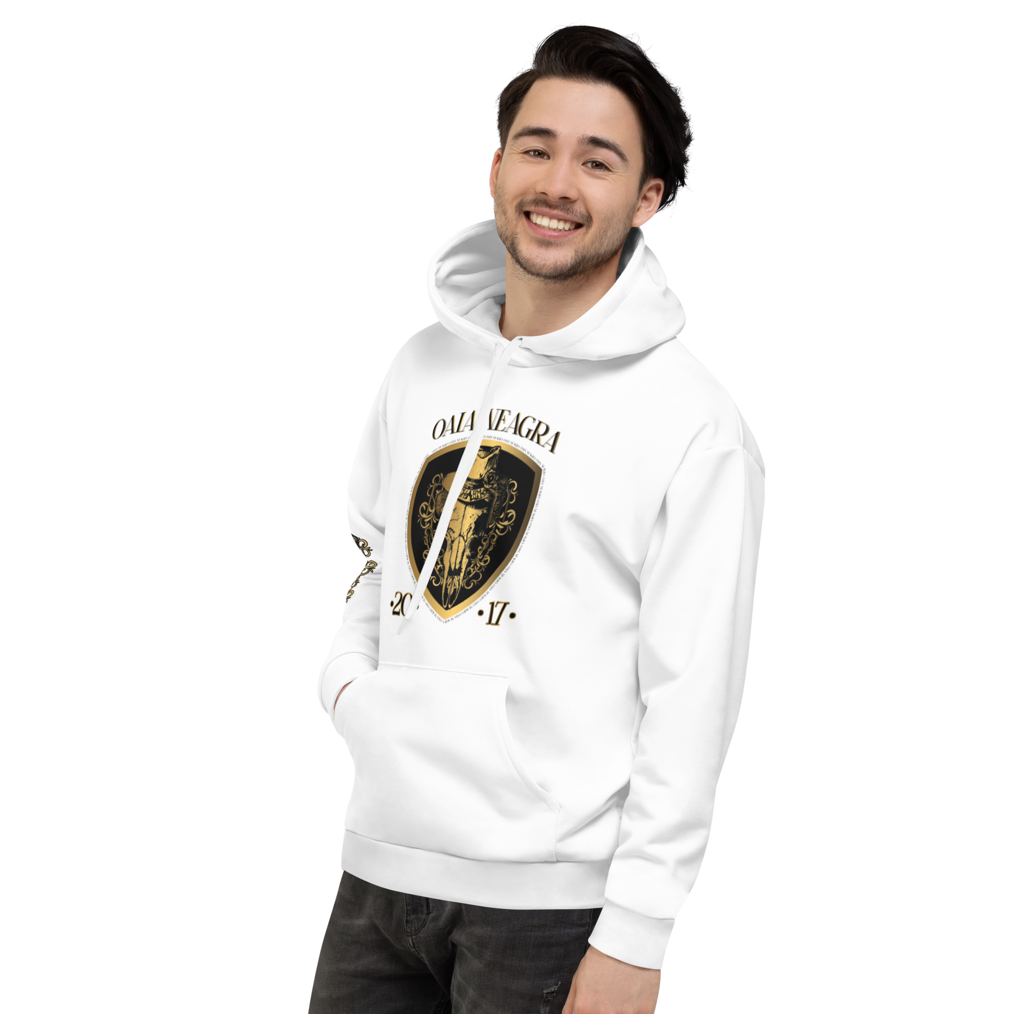 Hanorac Alb - Gold