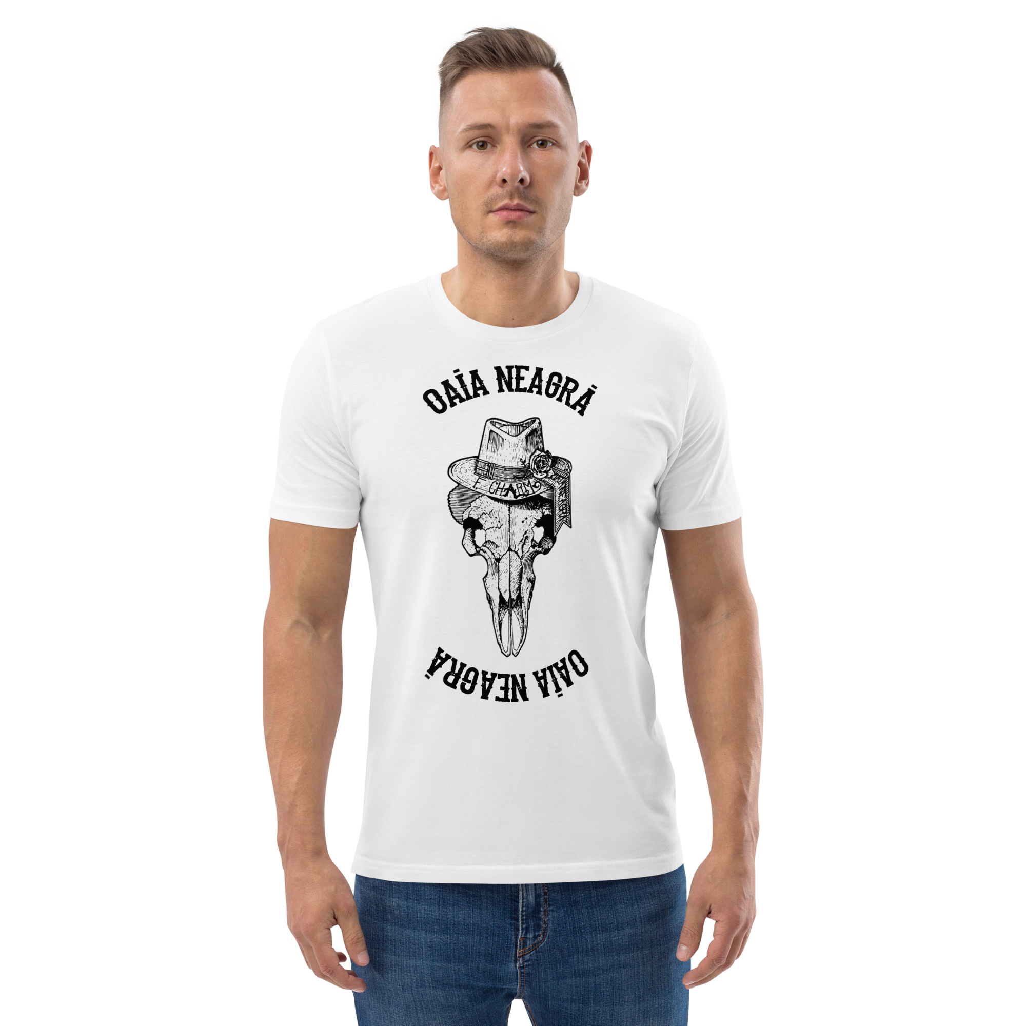 Tricou Alb - Oaia Neagra Simplu