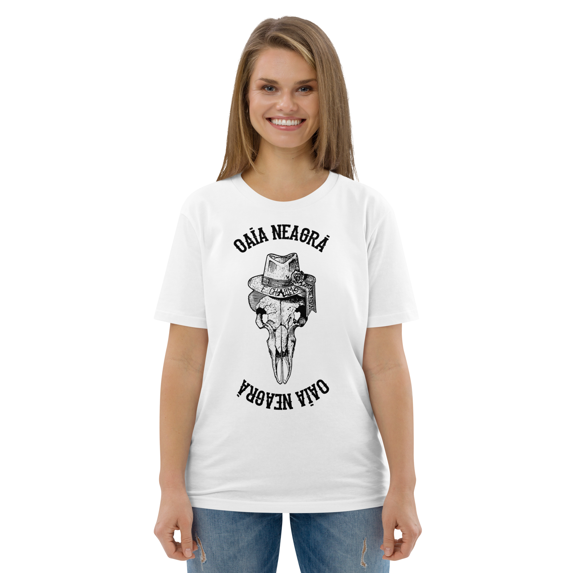 Tricou Alb - Oaia Neagra Simplu