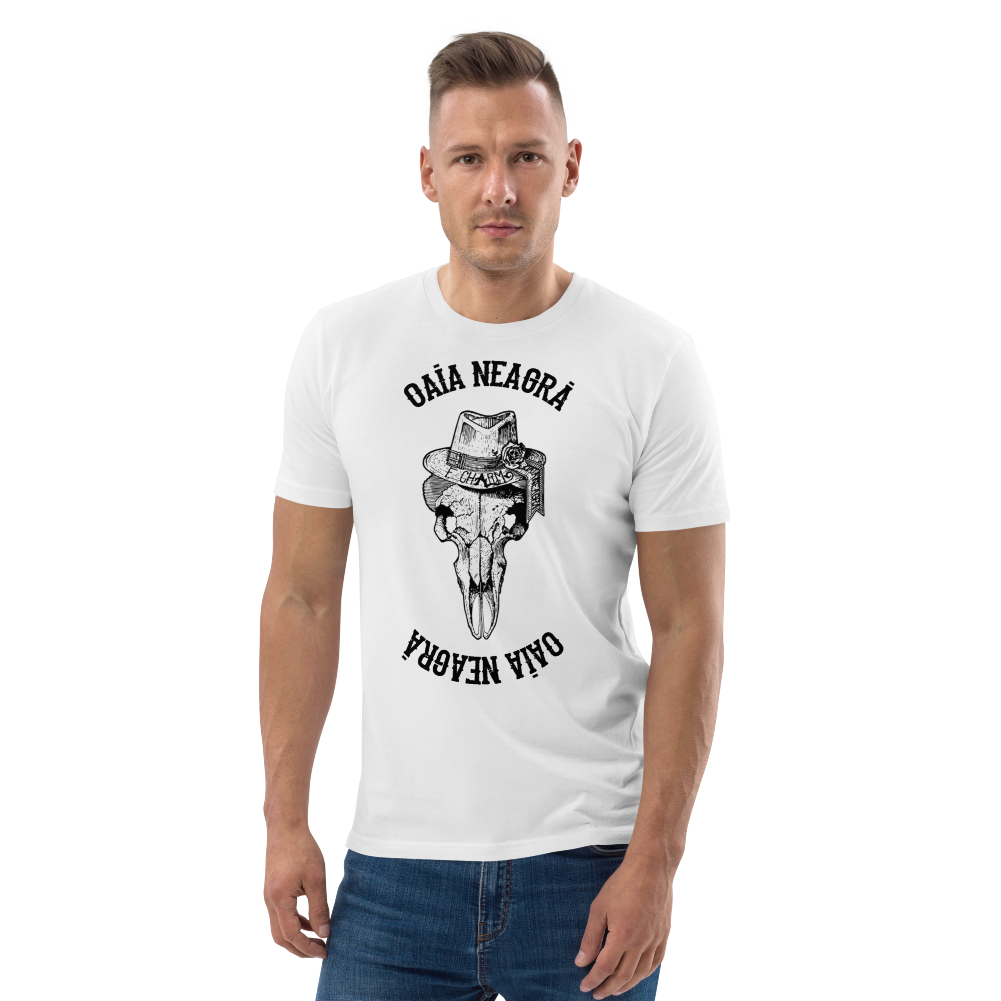 Tricou Alb - Oaia Neagra Simplu